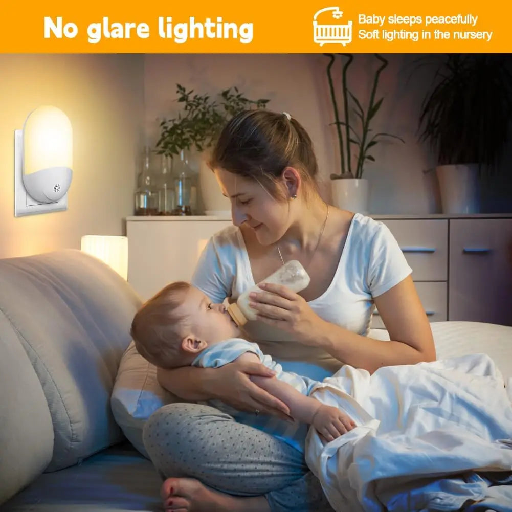 LED Night Light, Night Lights Plug in Walls with Dusk to Dawn Photocell Sensor, 0.5W Energy Saving Plug in Night Lighting