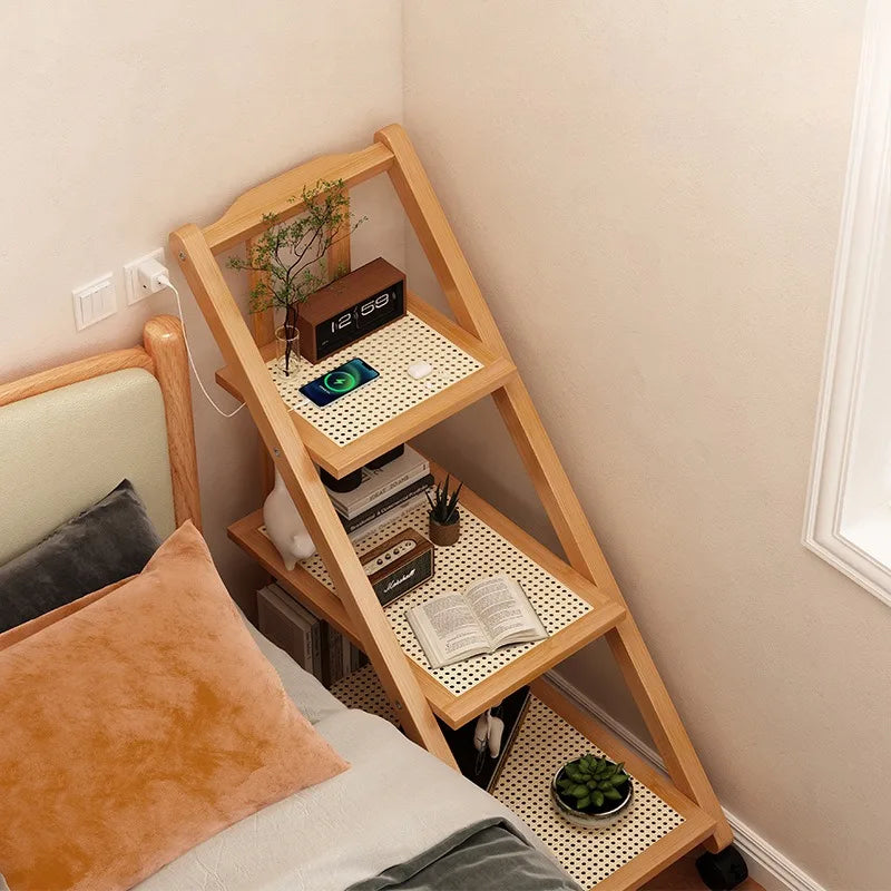 Multifunctional Foldable Storage Holders Multilayer Household Landing Organizer Indoor Mobile Night Table Living Room Furniture