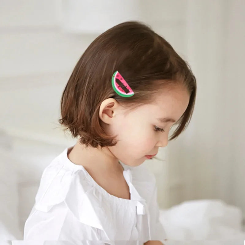 Cute Cartoon Fruit Hairpins Set Children Baby Girls Kid Kawaii Hair Clips Pin Barrettes Accessories Hairgrips Headdress Headwear
