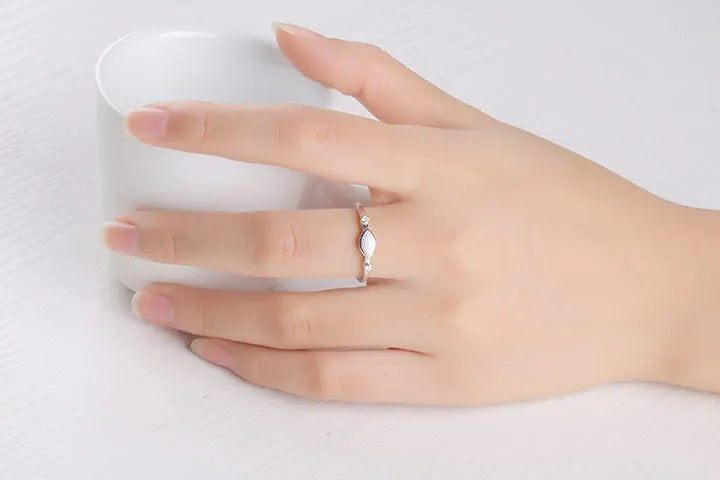 3*6mm Ring Opal Rings Silver 925 Ring for Women Fashion Jewelry