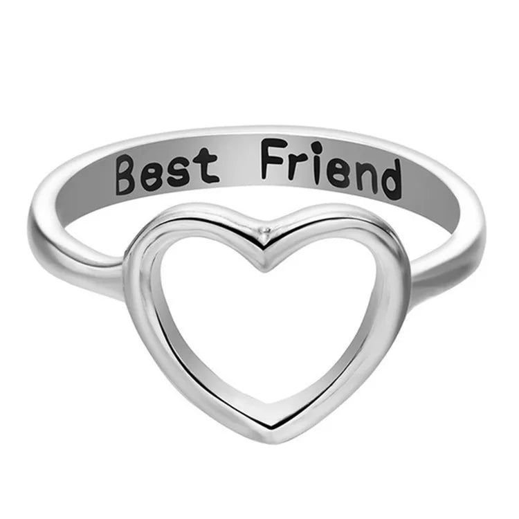 fashion Delicate Double Heart Finger Ring For Women CZ Zirconia Crystal Hollow Out Wedding Party Ring Gifts 2021