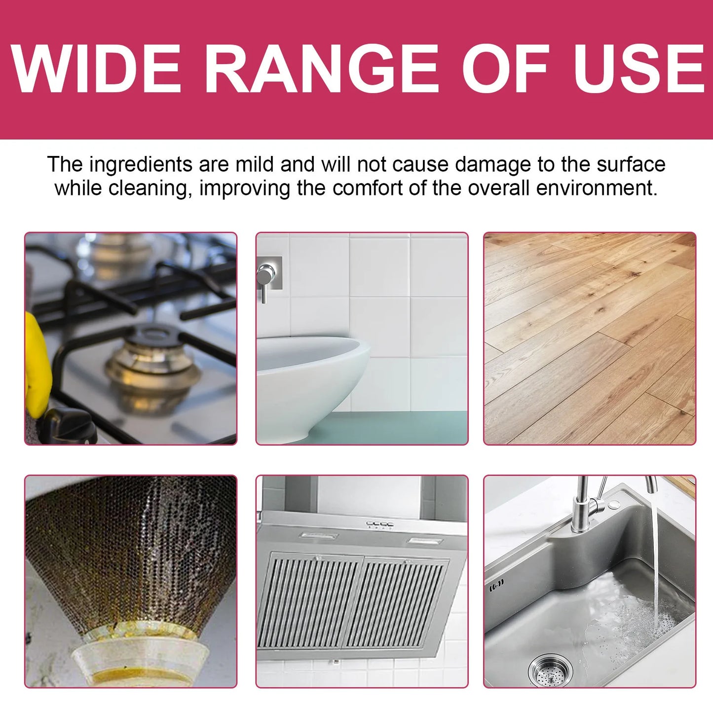 Multifunctional Kitchen Cleaner Household Cleaning Kit Quick Removal Of Stubborn Stains And Grease Kitchenware Cleaning