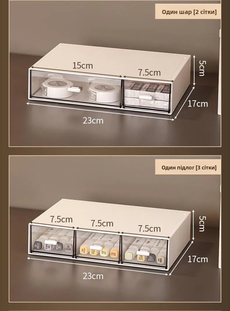 Desktop Organizer Der Sle Transparent Storage Box Stationery Supplies Arrangement Box Office Desk Workstation Transforma...