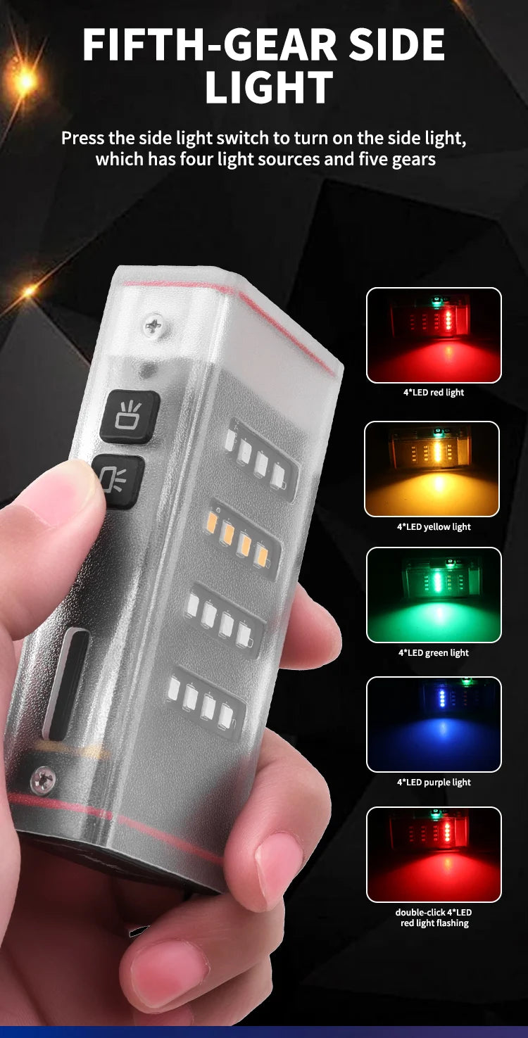 Super Bright Three P50LED flashlight four light sources Work Lamp with Magnet SOS Power Bank Waterproof Emergency Flashlight