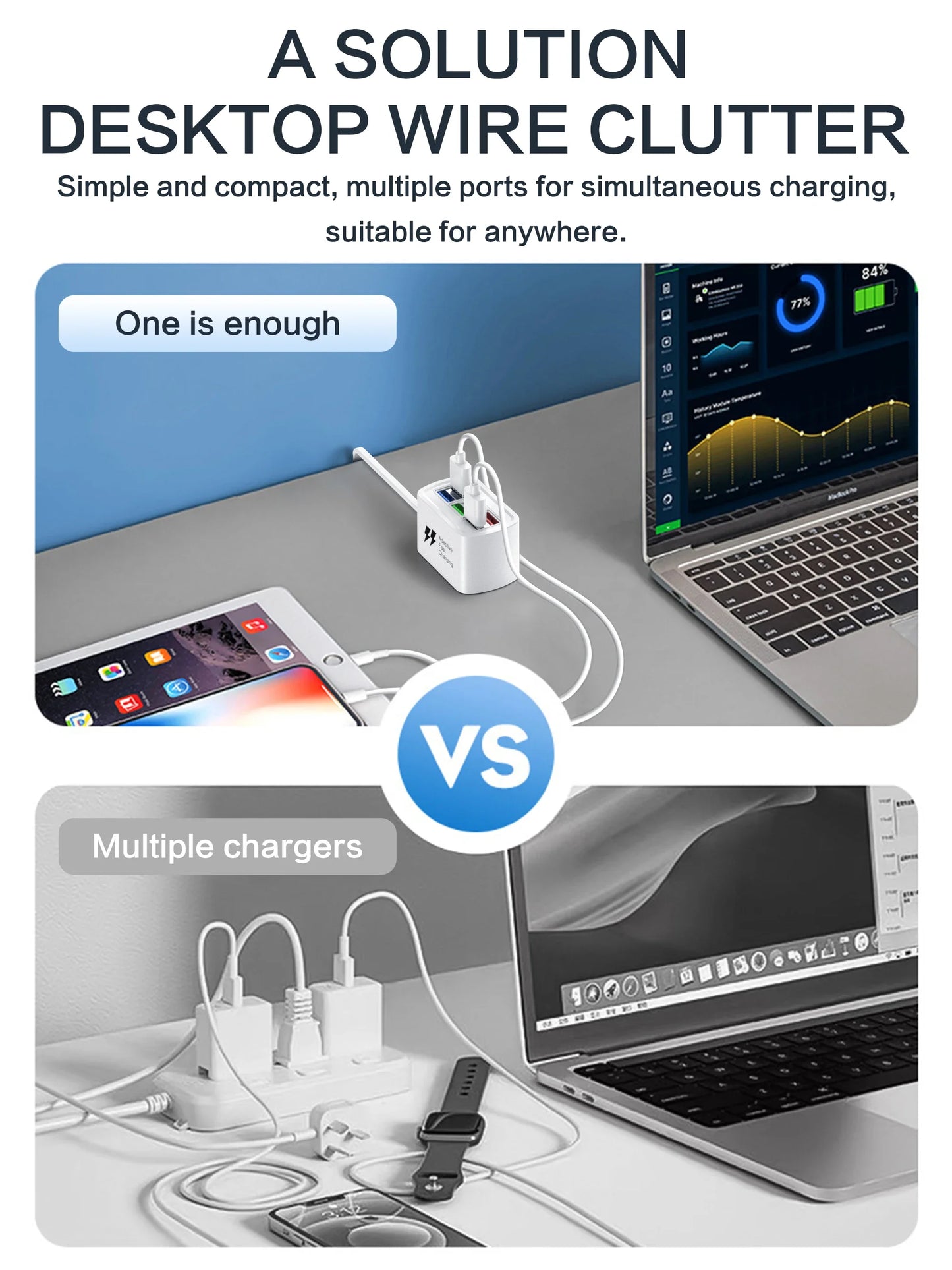 Universal Power Strip Electric Socket 6 USB Ports Multifunction Extension Cable Table Socket EU US Plug Phone Charger Adapter