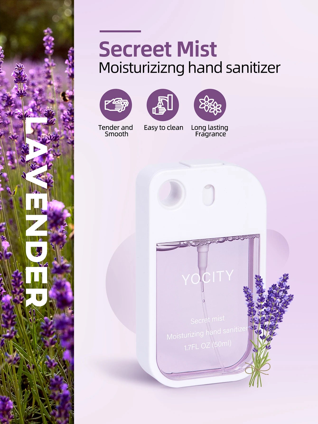 50ml Air Freshener Car Fragrance Spray Fresh Air Long-Lasting Fragrance Bathroom Hotel Valentine's Day Gifts Hand Sanitizer Bott