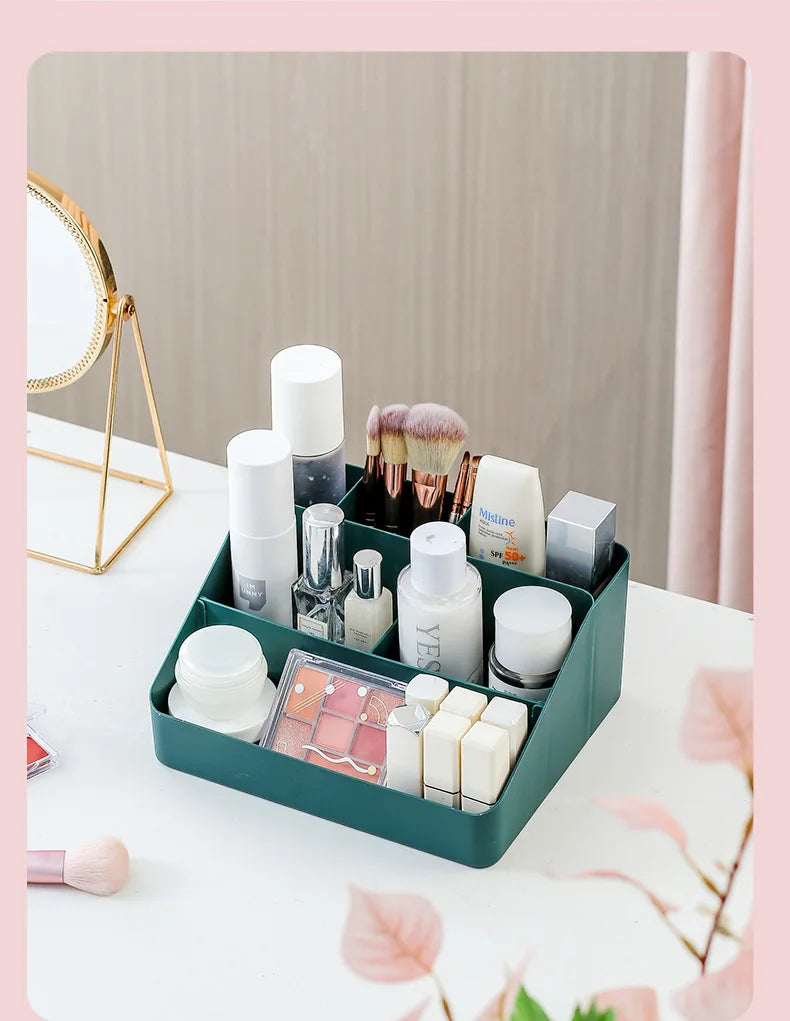 Cosmetics storage box, desktop storage shelf, dresser, large-capacity sorting rack