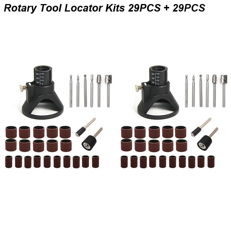 Dremel (Rotary Router Milling Cutter Guide Attachment Twist Drill Bit Wood Carving Tool Kit Dedicated Locator Woodwork Tool for Dremel)