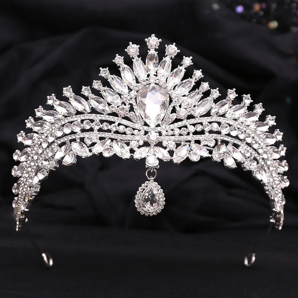 Luxury Wedding Crown for Bride Tiaras Rhinestone Hair Jewelry Gifts Crystal Hair Accessories Women Headband Bridal Headwear (Free Shipping) 💝🌹💖