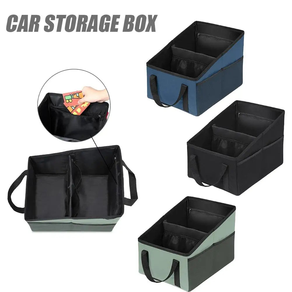 Car Storage Organizer Box Large Capacity Space-saving New Automotive Backseat Car Storage Box Outdoor Trunk Organizer