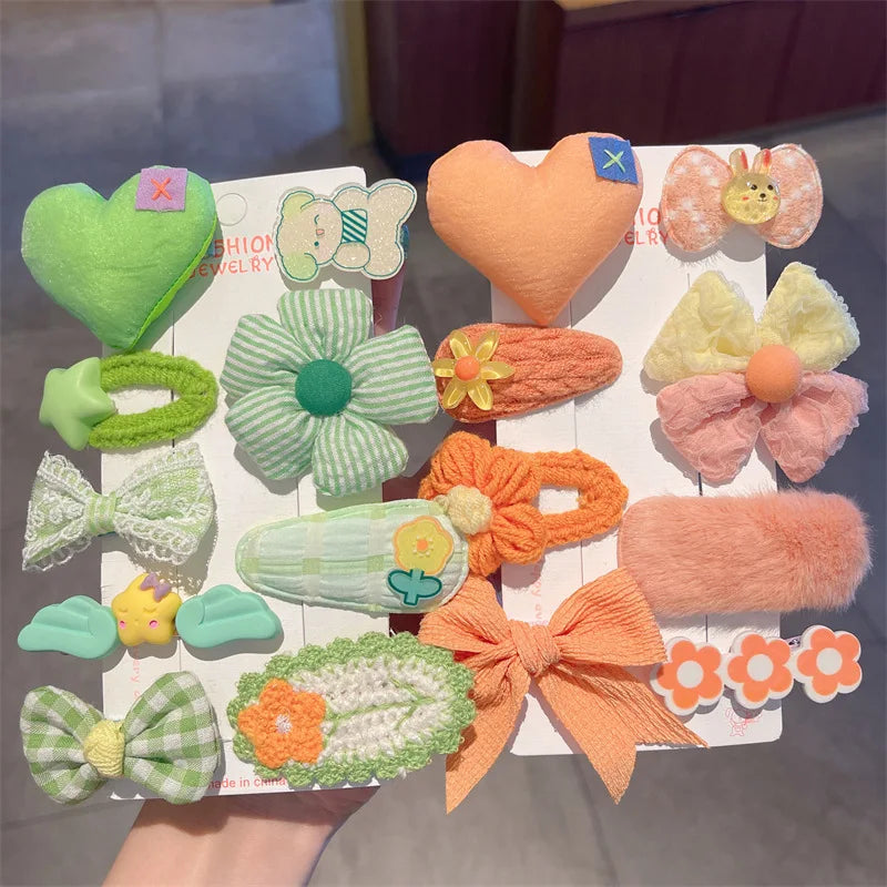 Children's Plush Hair Clip Autumn and Winter Little Girls' Side Barrettes Cute Girls' Baby Headwear 2024 New Hairpins