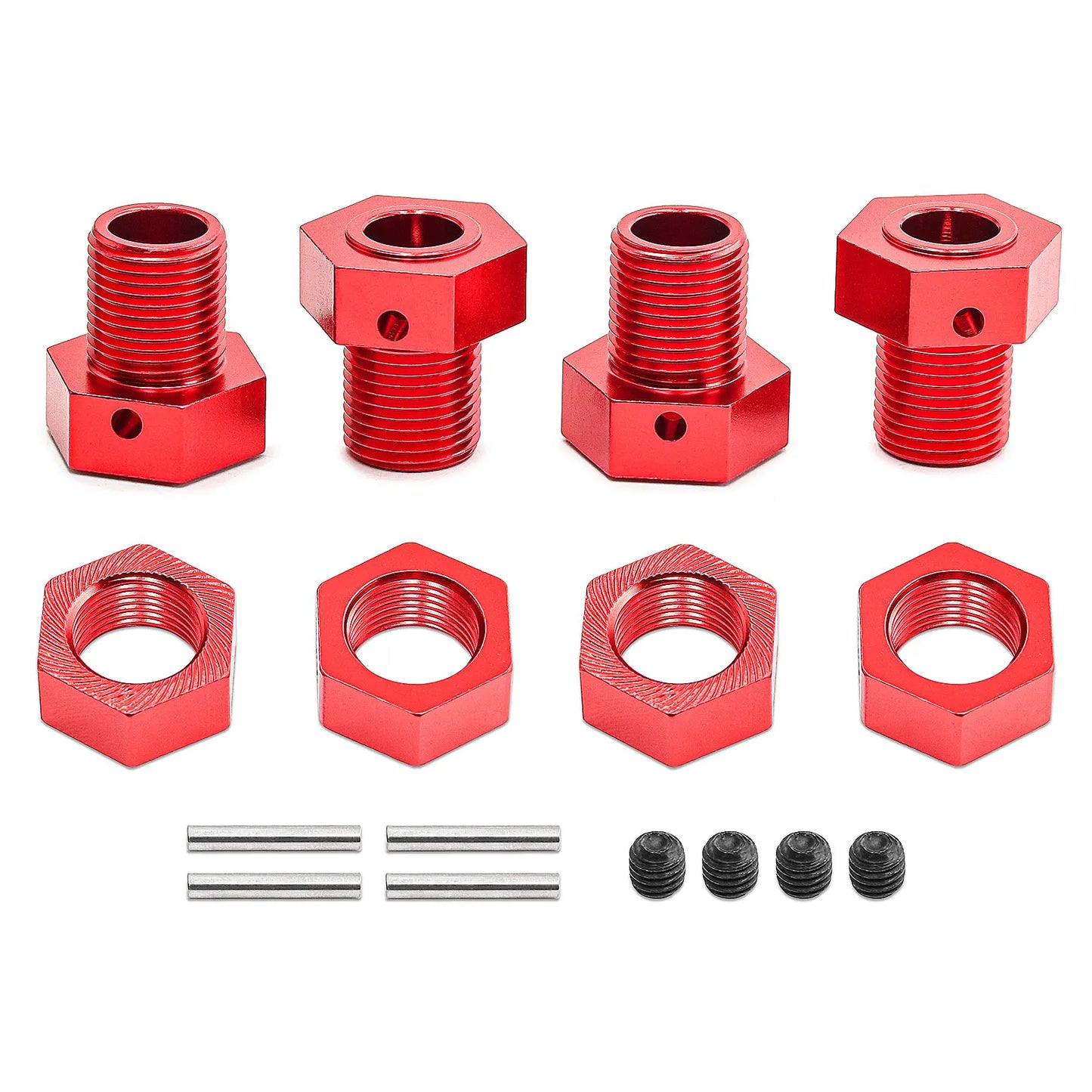17mm Wheel Hex Bolts - Aluminum Alloy Heavy-Duty Hex Nuts, Compatible with ARRMA 1/8 KRATON OUTCAST 6S BLX Upgrade Parts