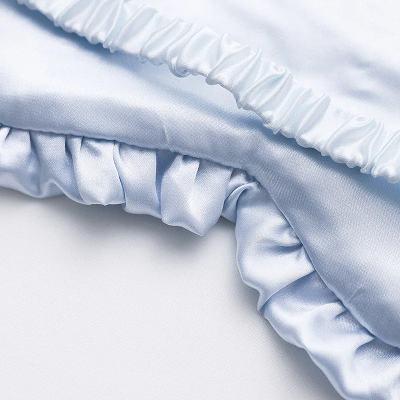 Silk Eye Mask Artificial Filament Artificial Silk Mask Sleep Eye Cover Ruffled Design Blackout Eye Patch For Suitable For Men