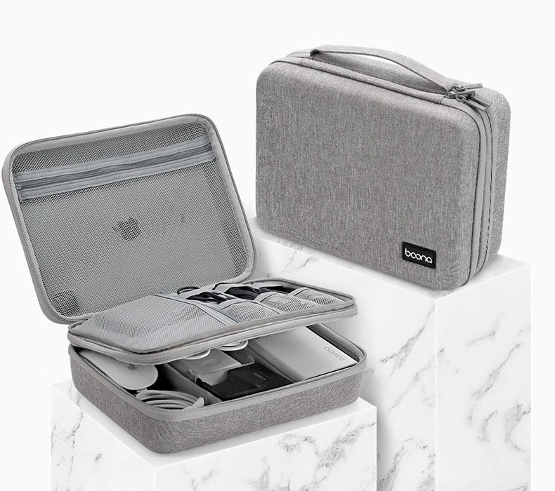 Travel Electronics Accessories Storage Bag Large Capacity Tablet Hard Data Cable Organizer Box Eva Hard Protective Case 