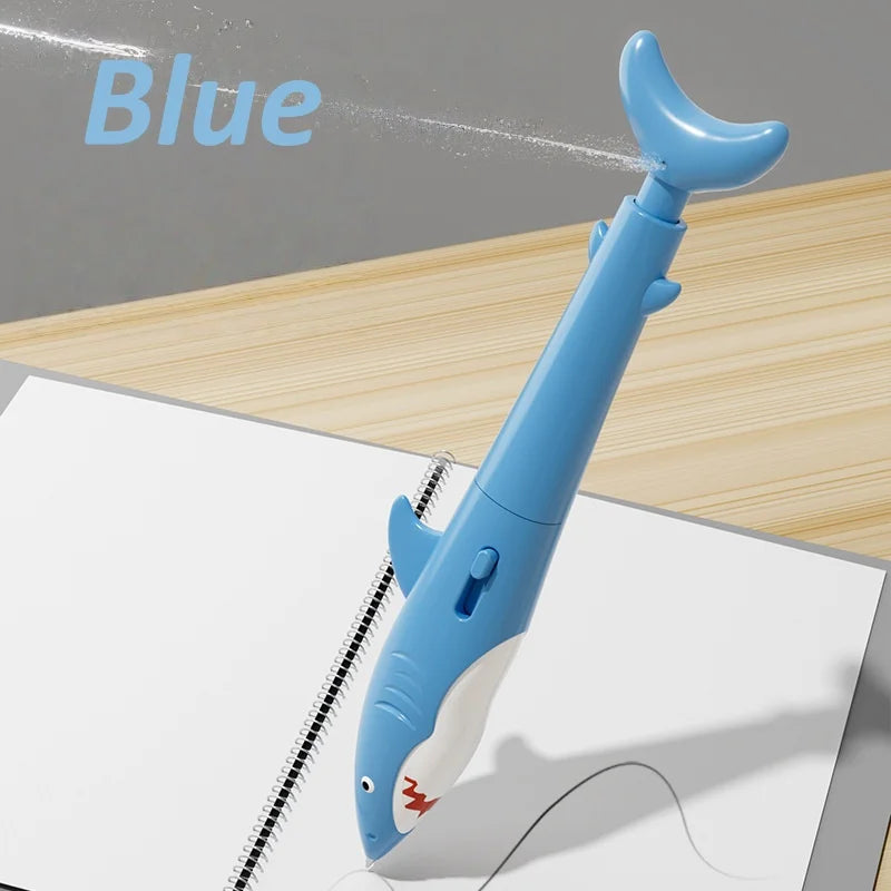 Novelty Shark Water Spray Ballpoint Pen Creative Water Gun Pen Student Writing Pens Toy Gifts Water Pistol Pen Stationery Supply