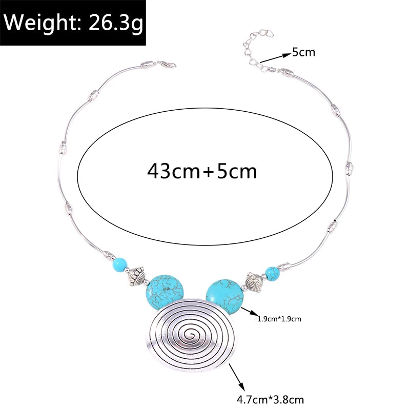 Fashion Choker Necklaces for Women Female Metal Round Vintage Statement Necklace Girls Party Holiday Jewelry Gifts