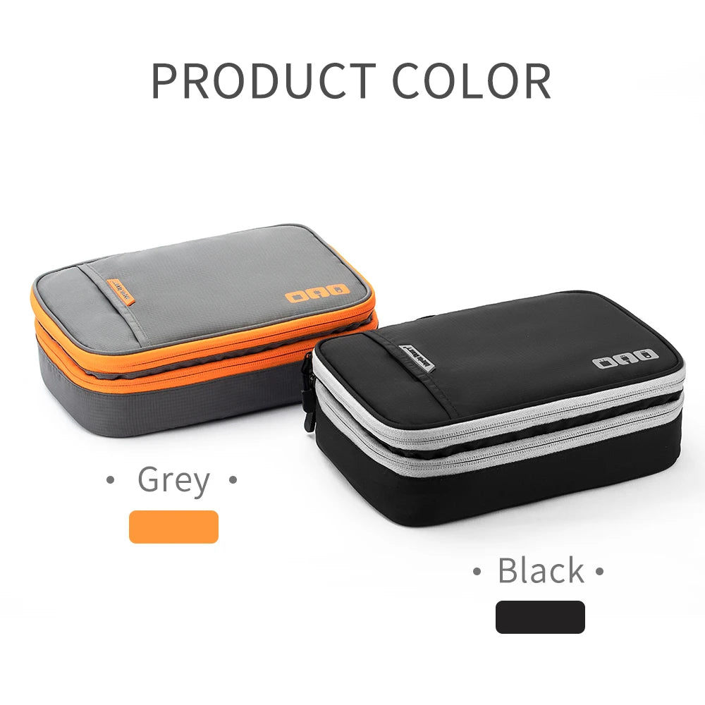 Portable Electronic Accessories Travel case,Cable Organizer Bag Gadget Carry Bag for iPad,Cables,Power,USB Flash Drive, Charger