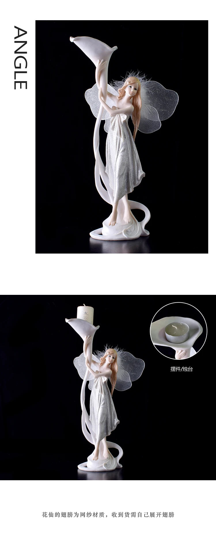 Fairy Beauty Angel Ornaments Resin Doll Cute Girl Wedding Gift Decorative Home Accessories Things For Room Decoration