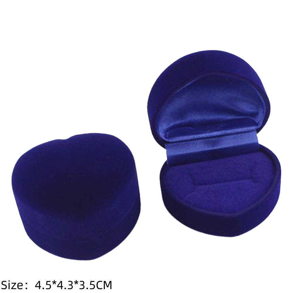 Velvet Single Ring Box Gift Jewelry Organizer Packaging for Wedding Ceremony Engagement Display Storage Supplies Accessories