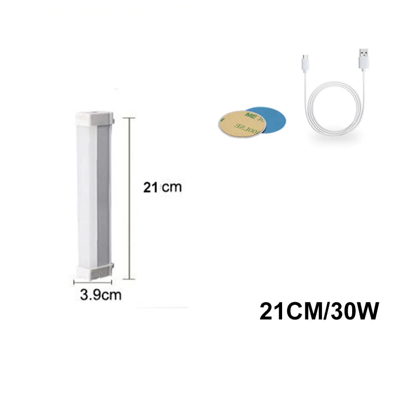 LED Emergency Lights Bar DC5V USB Rechargeable 30W 60W 90W Camping Lamp Flashlight for Home Power Failure Outdoor Work Lighting
