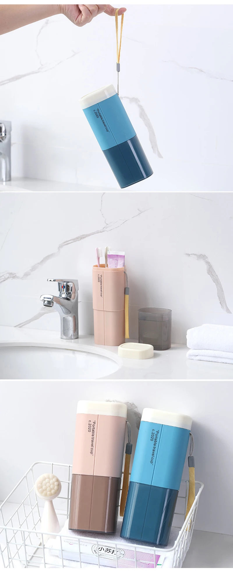 Travel Portable Toothbrush Storage Case Box Toothbrush Holder Cover Wash Cup Toilet Storage Box Bathroom  Accessorie