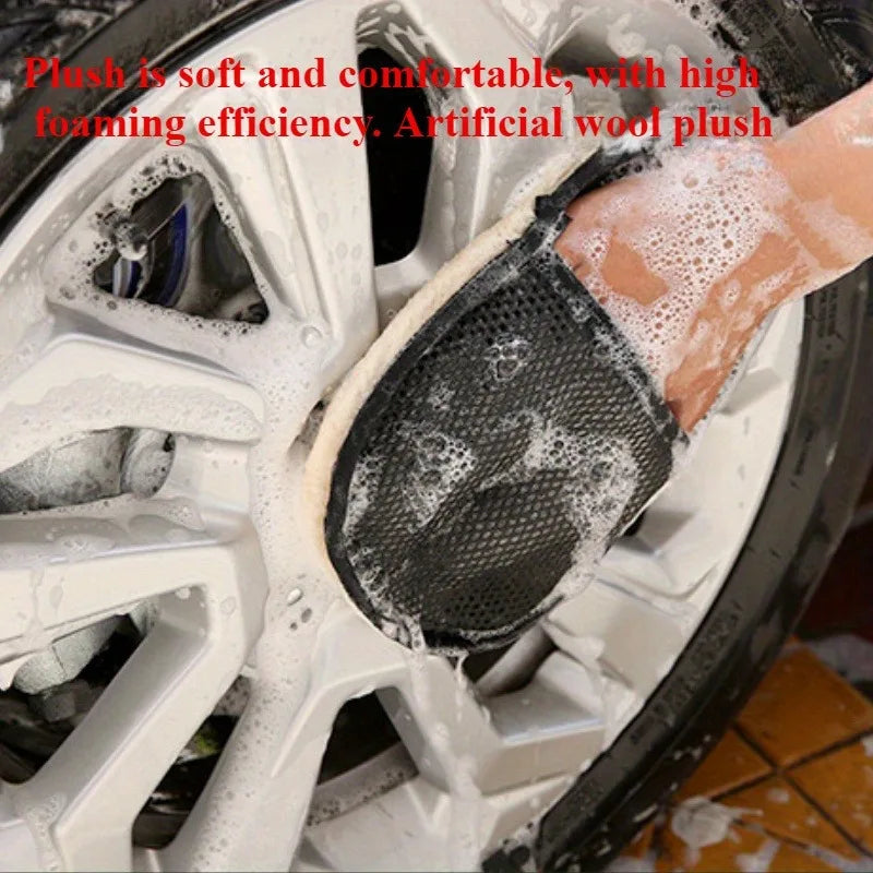 1Pc/3Pc car cleaning supplies car cleaning cloth plush car cleaning single side cleaning car gloves washing car gloves