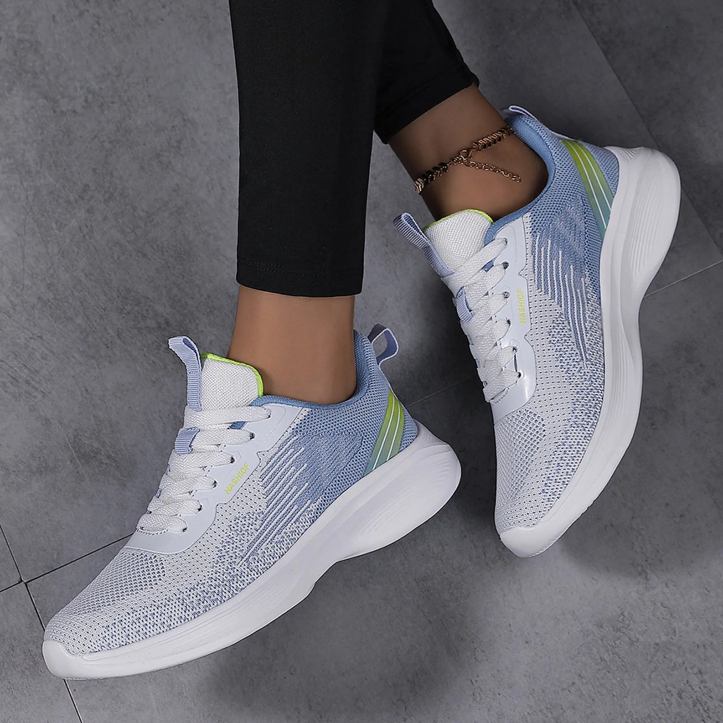 Fresh Foam Sneaker Women'S Women Sports Shoes Fashionable New Pattern Mesh Breathable And Comfortable Wedgie Sneaker For Women