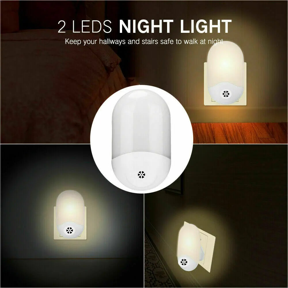 LED Night Light, Night Lights Plug in Walls with Dusk to Dawn Photocell Sensor, 0.5W Energy Saving Plug in Night Lighting