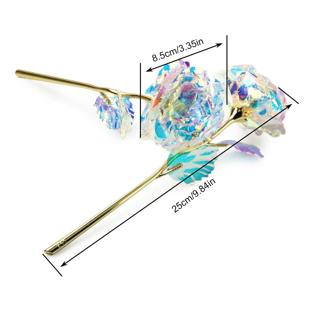 Led Valentine's Day Mother's Day Gift 24K Foil Plated Roses Flowers