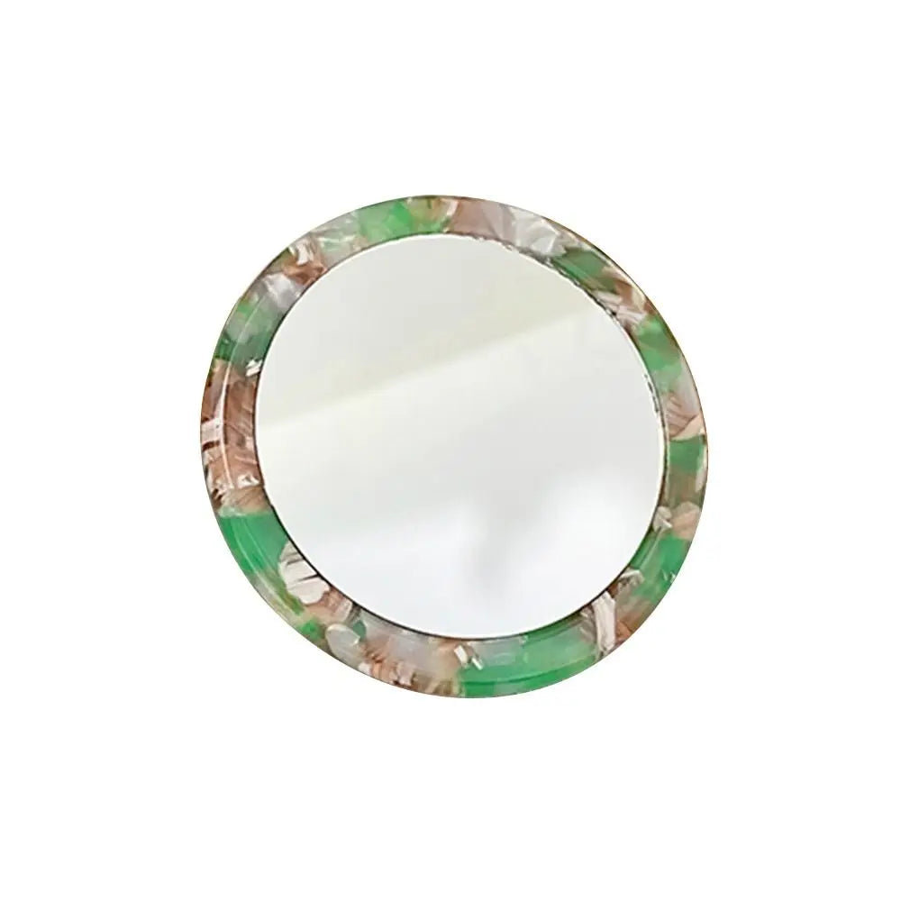 Travel Accessories Simple Acetate Makeup Mirror Portable Round SPA Salon Compact Mirrors Mini Cute Cosmetic Vanity Mirror