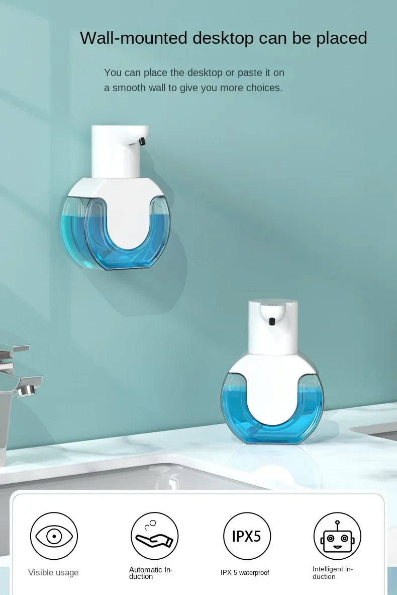NOCCLILI Smart Soap Dispenser 420ml Touchless Motion Sensor Washing Hand Device Wall-Mounted Liquid Soap Dispenser