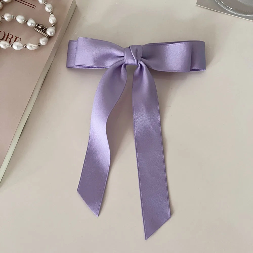 Fashion Fabric Hair Bow Hairpin for Women Girls Ribbon Hair Clips Black White Bow Top Clip Female Hair Accessories