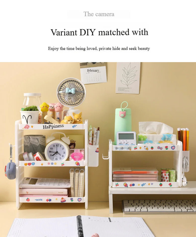 New Multi-functional 3-tier Desktop Organizer, Desktop Shelf, Hole Board, Pen Holder Office Desk Organizer, Desk Desk Organizer