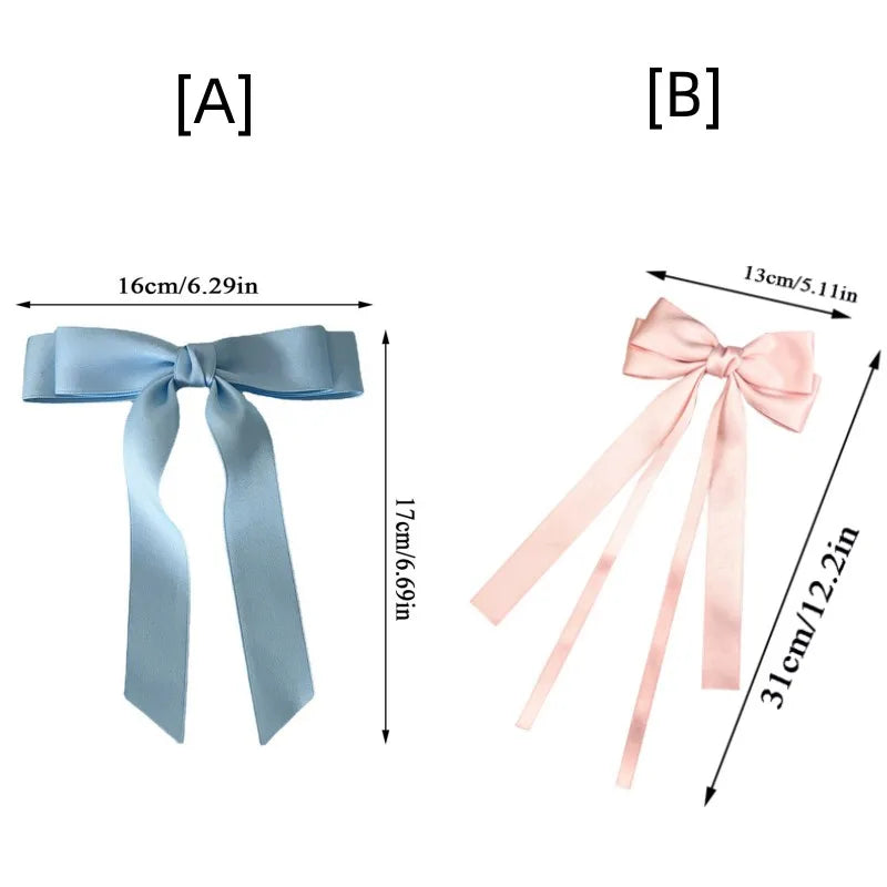 Fashion Fabric Hair Bow Hairpin for Women Girls Ribbon Hair Clips Black White Bow Top Clip Female Hair Accessories