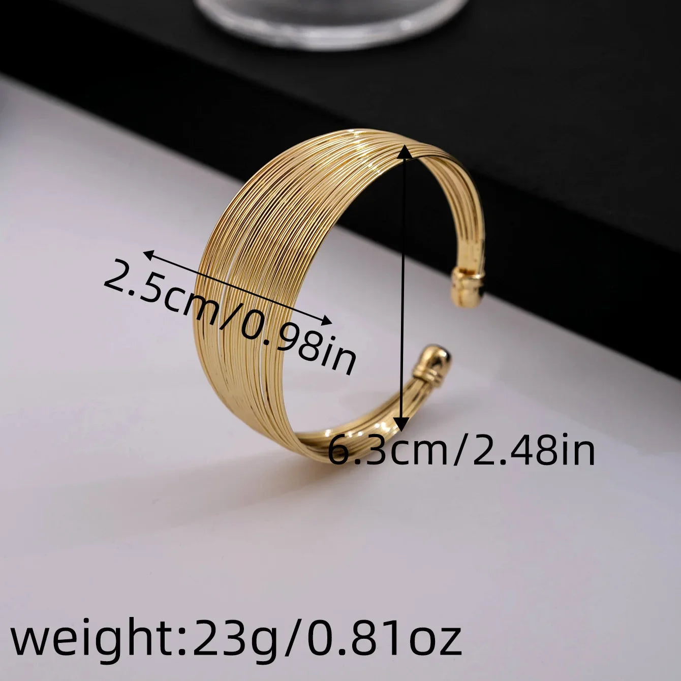 New Fashion Wire Bracelet Metal Wide Bangle Multi-layer Opening Wide-Style Personality Bracelet Popular Women Hand Accessories