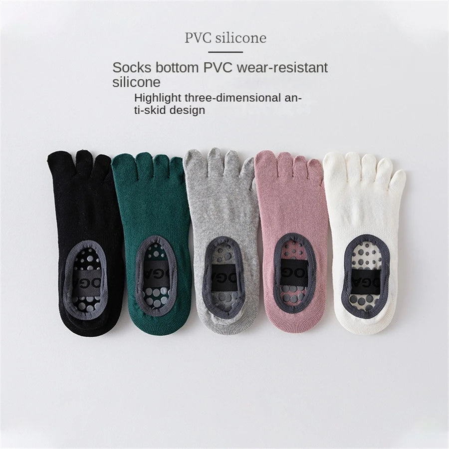 1 pair of women's five finger socks, professional anti slip yoga socks, Pilates fitness socks