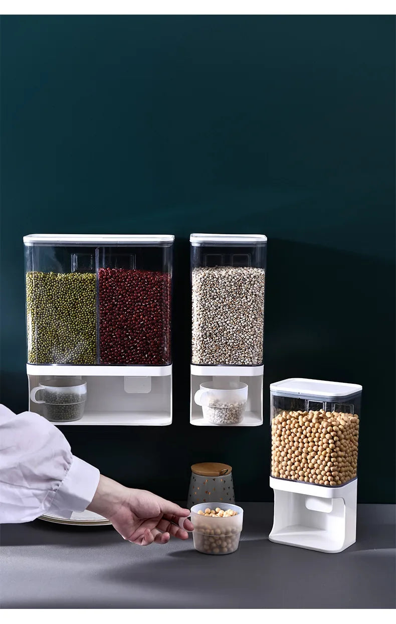 Simple compartmented grain can storage box sealed storage can grain storage can washing powder fragrance bead storage