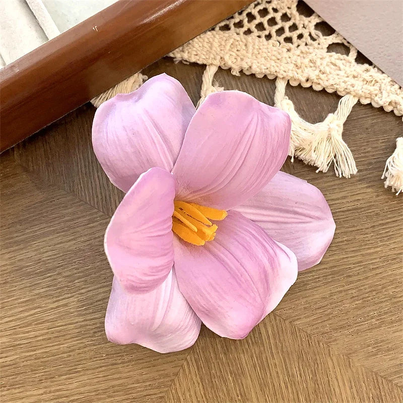 Artificial Flower Hairpins for Women Large Flower Hair Clip Bohemia Style Beach Hairpin Hawaiian Party Headwear Hair Accessories