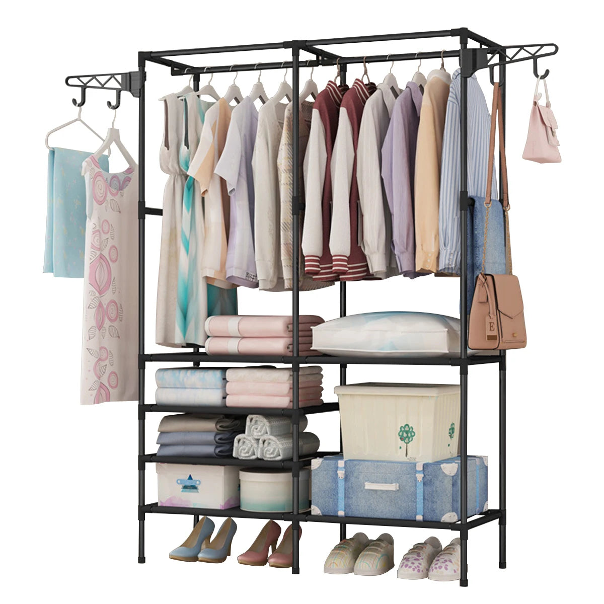 Wardrobe Portable Arara Multifunctional Dismontavel Color: White