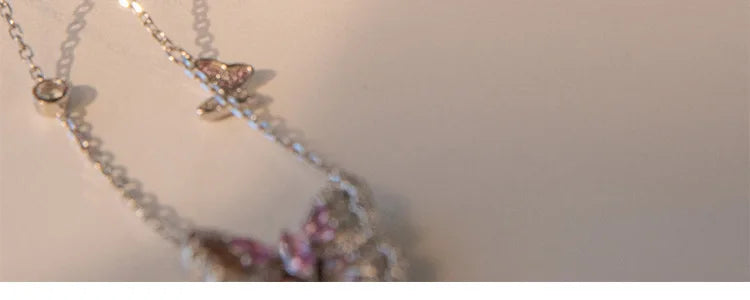 BELL Pink Sapphire Shell Corundum Butterfly Ring S925 Silver 18K Gold