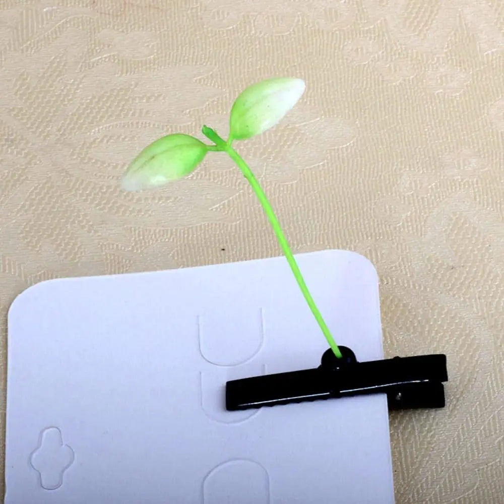 1Pair Simulation Bean Sprout Hair Clip Cherry Mushroom Flower Plant Hairpins Funny Butterfly Cartoon Duckbill Clips Female/Kids