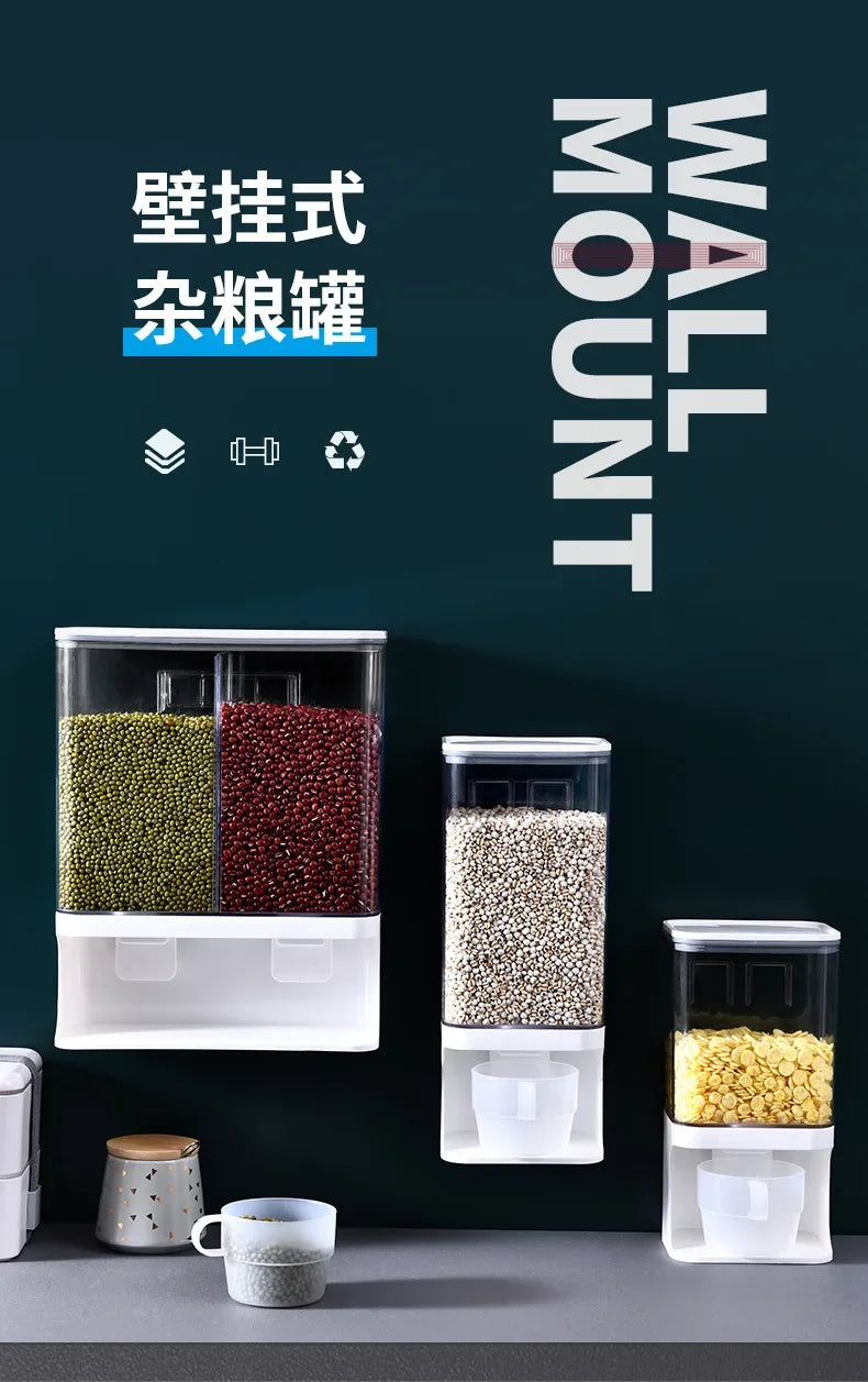 Simple compartmented grain can storage box sealed storage can grain storage can washing powder fragrance bead storage