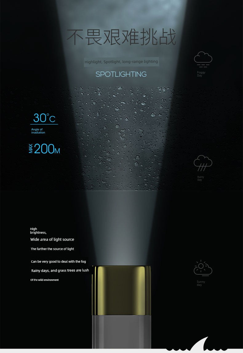 Power Torch Rechargeable Power Bank Floodspotlight Remote Outdoor Portable and Versatile Waterproof Ultra-Long Life Battery