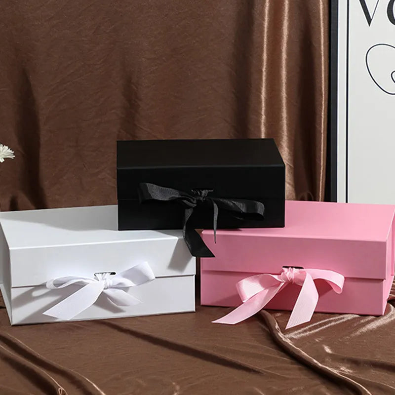 Cardboard White Black Gift Package Carton Large Gift Box logo customize Corrugated Box For Packaging Parti Favors Box