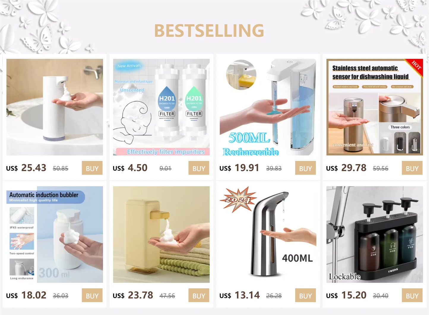 New Automatic Soap Dispenser Cute Pet Wall Mounted Touchless Sensor USB Charging Cartoon Foam Hand Washing Tools 400ML Kitchen