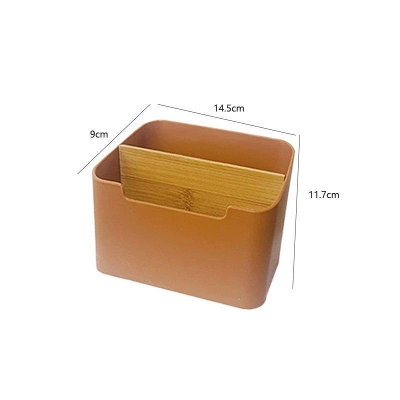 Desktop Organizer Bamboo Wood Storage Box Multi-functional Remote Control Stationery Cosmetics Storage Boxes Home Organizers