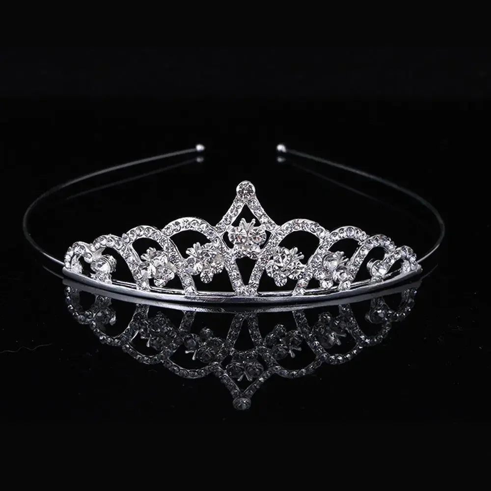 Children Tiaras and Crowns Headband Kids Girls Bridal Crystal Crown Wedding Party Accessiories Hair Jewelry Ornaments Headpiece