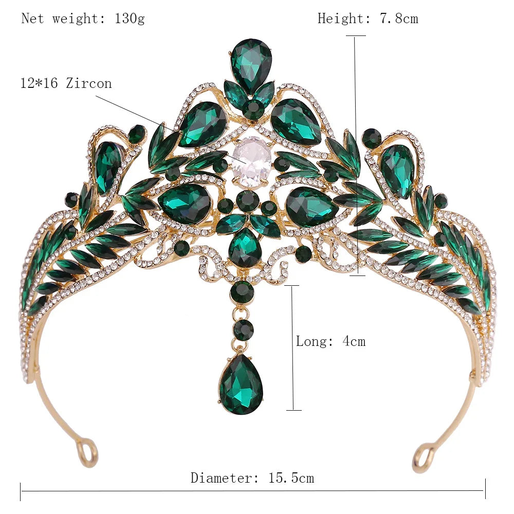 Luxury Wedding Crown for Bride Tiaras Rhinestone Hair Jewelry Gifts Crystal Hair Accessories Women Headband Bridal Headwear (Free Shipping) 💝🌹💖