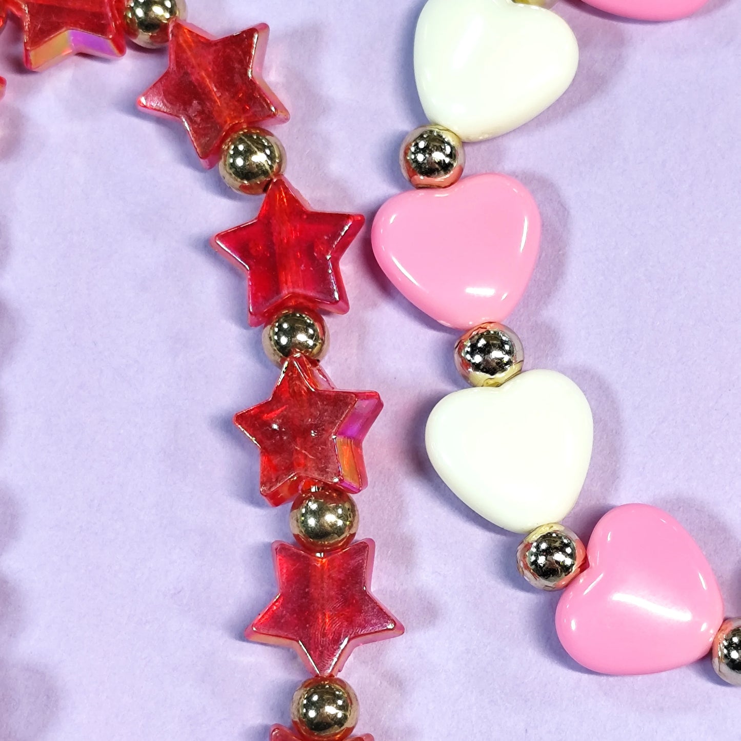 Three - piece bracelet set. Colorful beads, cute animal charms (bear, fox), playful designs. Ideal sweet accessories.