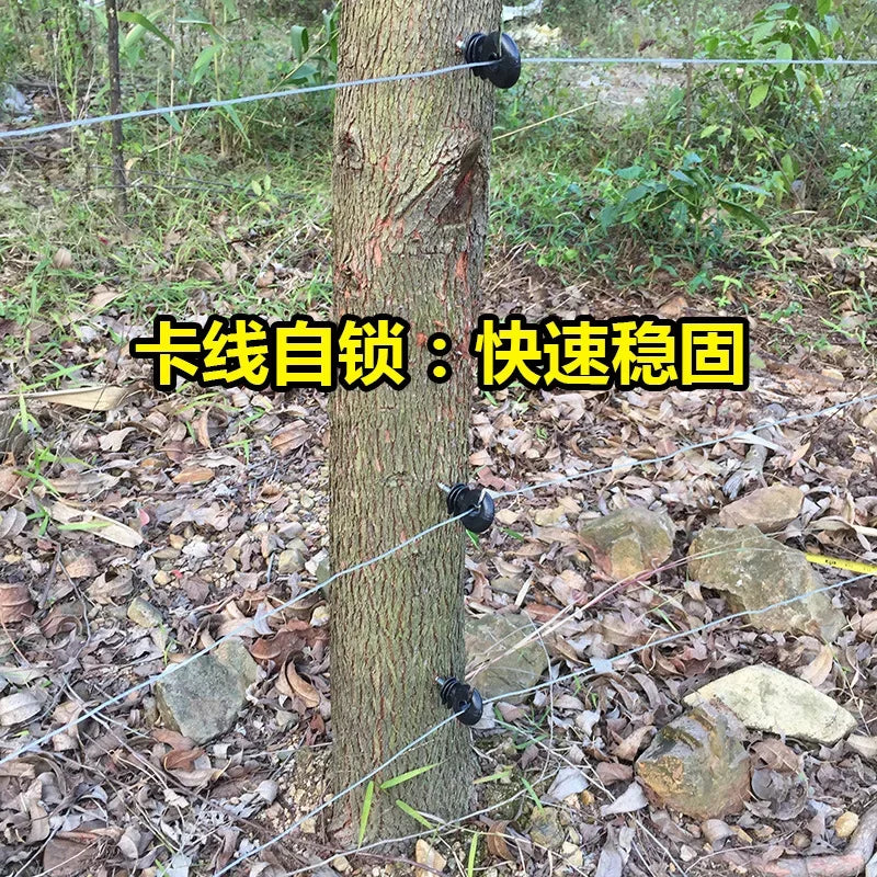 50PCS/100PCS Electric Fence Ring Insulator Wood Post Fencing Screw Timber Tape Wire Insulators Safe Garden Buildings Accessor